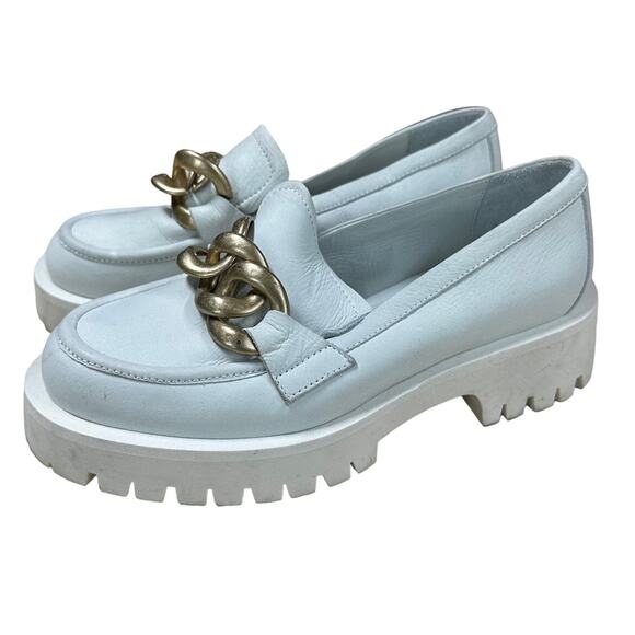 La Canadienne Buena Leather Loafer Gold Accents Women's Size 35 (US 5) GUC - Picture 4 of 8